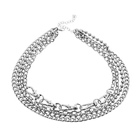4 Row Lobster Claw Chain Necklace
