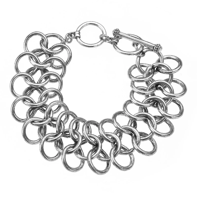 Thick Silver-Tone Chain Necklace