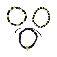 Multi-Pack and Black Beaded Skull Bracelets