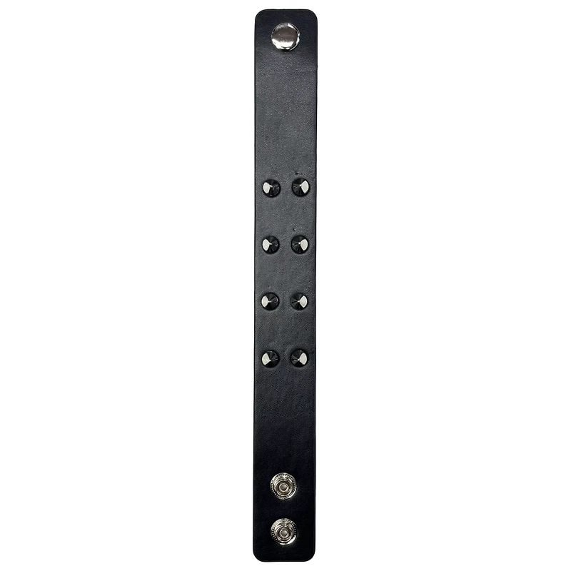 Spiked Faux Leather Cuff Bracelet
