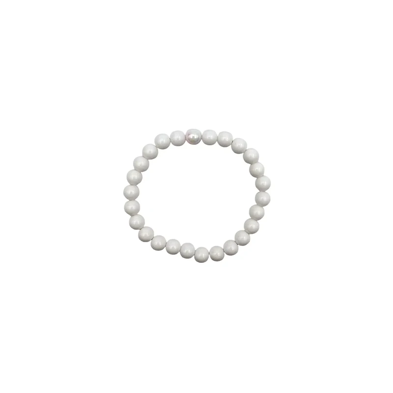 White Marble Long Distance Bracelets - 2 Pack