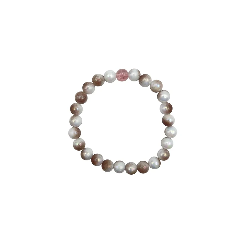 Pink and Brown Long Distance Beaded Bracelets – 2 Pack