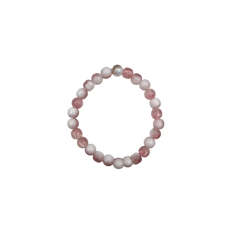 Pink and Brown Long Distance Beaded Bracelets – 2 Pack