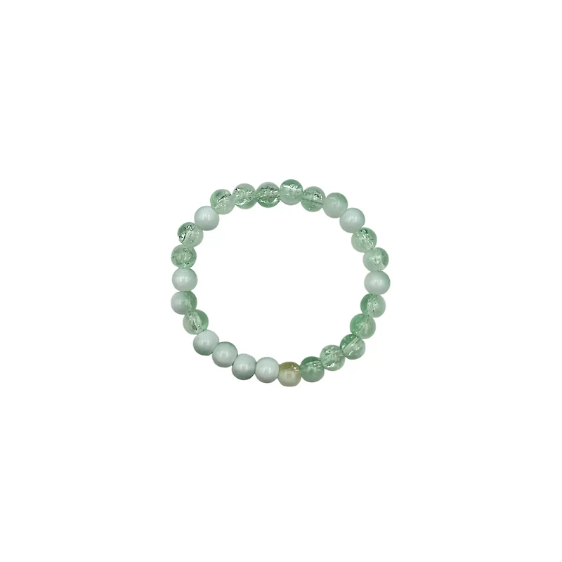 Yellow and Green Marble Long Distance Beaded Bracelets - 2 Pack