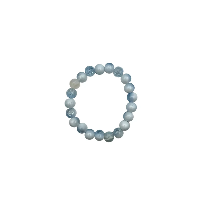 Iridescent Blue and Gray Long Distance Bracelets - 2 Pack