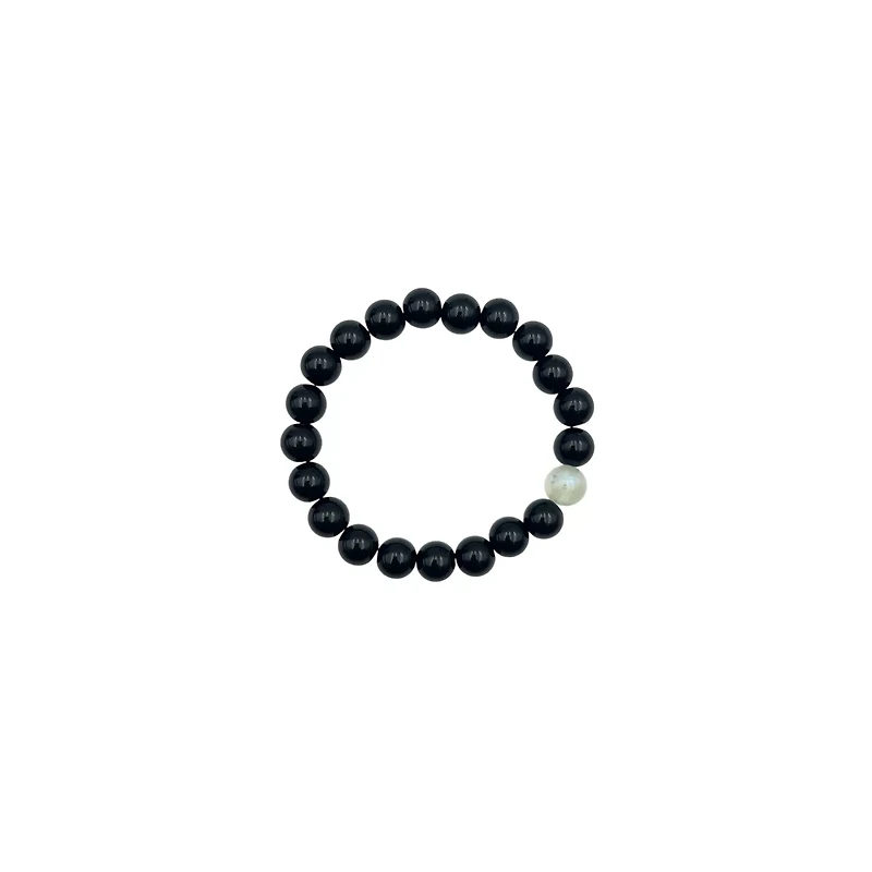 Iridescent Green and Black Long Distance Bracelets - 2 Pack