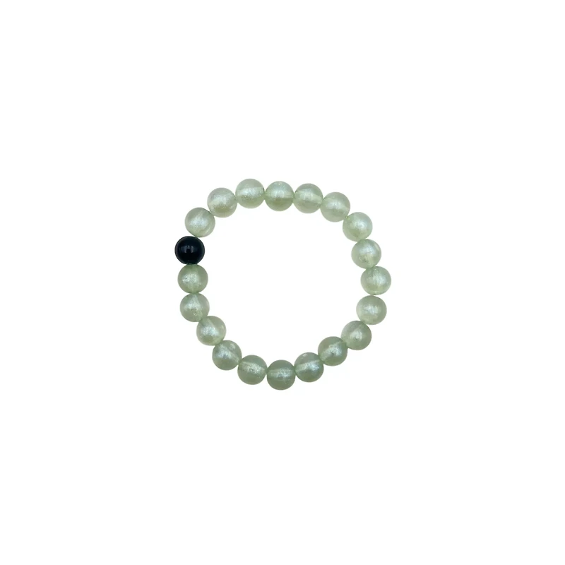 Iridescent Green and Black Long Distance Bracelets - 2 Pack