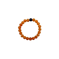 Black and Orange Long Distance Beaded Bracelets - 2 Pack