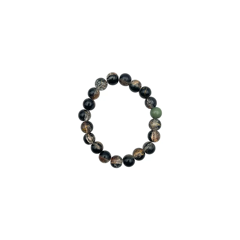 Green Marble Long Distance Beaded Bracelets – 2 Pack