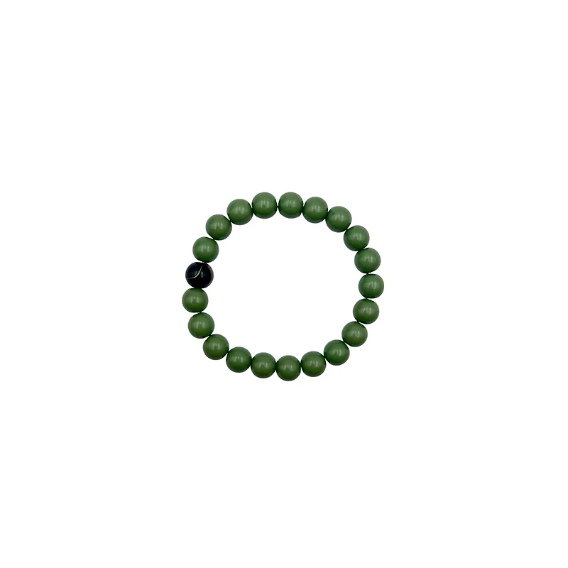 Green Marble Long Distance Beaded Bracelets – 2 Pack