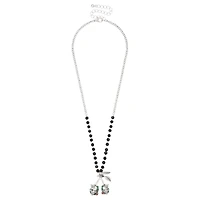 Cherry Skull Beaded Chain Necklace