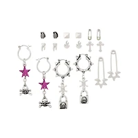 Multi-Pack Pin and Lock Earrings - 9 Pair