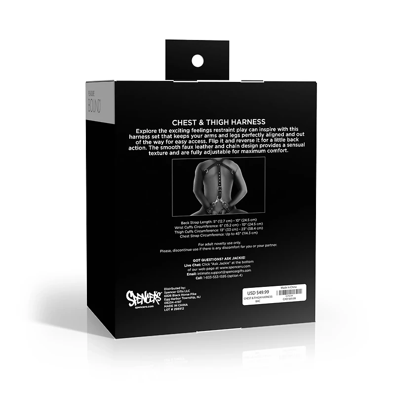 Chest & Thigh Harness - Pleasure Bound