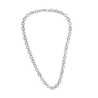 Silver-Tone Wheat Link Chain Necklace
