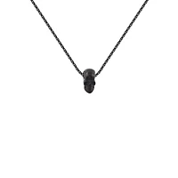 Black Skull and Chain Link Necklace