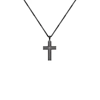 Black Cross Thick Chain Necklace