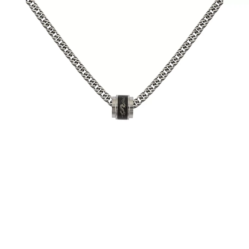 Dragon Circle Pendant Chain Necklace