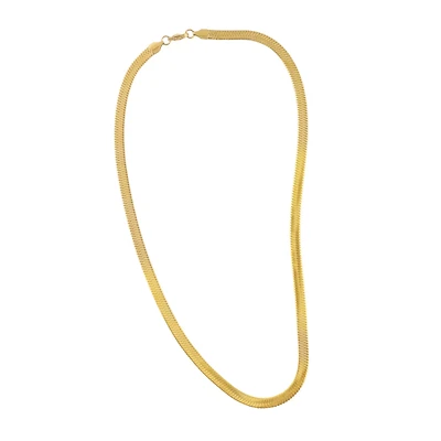 Gold-Tone Herringbone Chain Necklace
