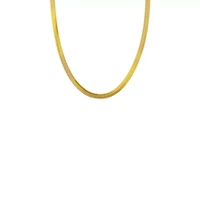 Gold-Tone Herringbone Chain Necklace