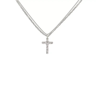 2-Row Cross Chain Necklace