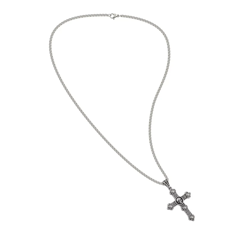 Ornate Skull Cross Necklace