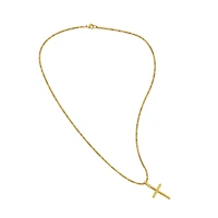 Gold-Tone Cross Pendant Chain Necklace