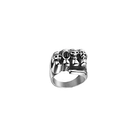 Silvertone Biker Closed Fist Ring
