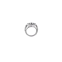 Silvertone Iron Cross Ring