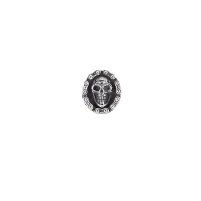 Black Biker's Skull Signet Ring