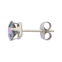 Multi-Pack Vitrail CZ Square Stud Earrings 3 Pairs - 20 Gauge