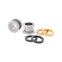 Multi-Pack Mixed Metal Interchangeable Screw Tunnels - 2 Pair