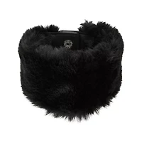 Black Furry Cuff Bracelet