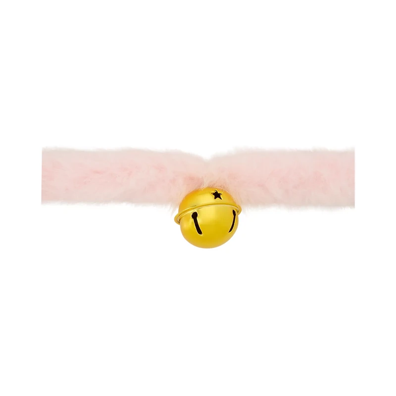 Pink Bell Furry Choker Necklace