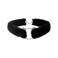 Black Kitten Furry Choker Necklace