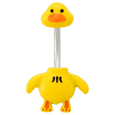 Yellow Rubber Duck Belly Ring - 14 Gauge