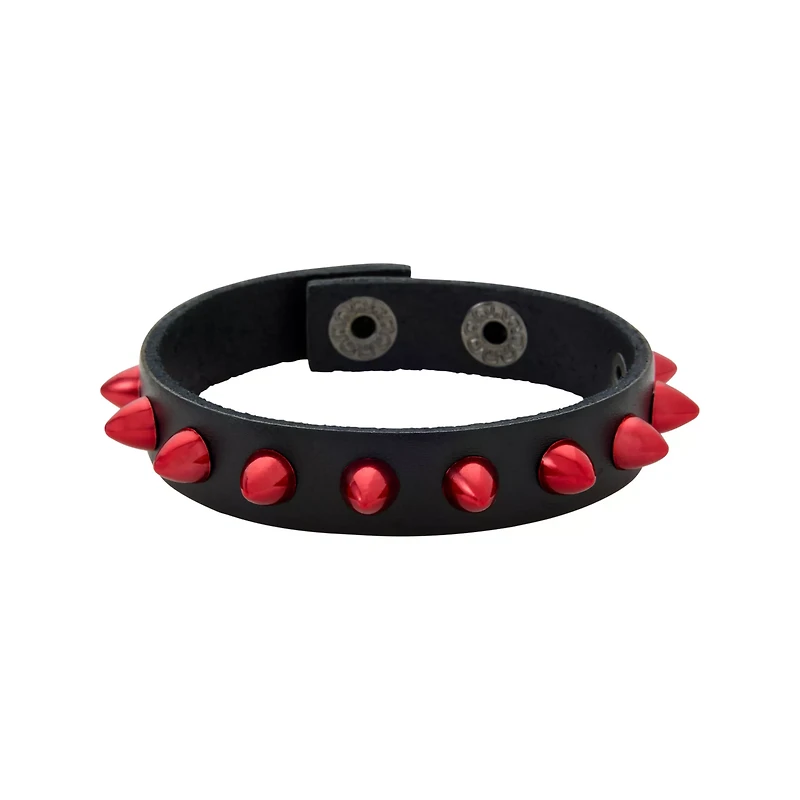 Blue and Red Spiked Cuff Bracelets