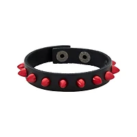Blue and Red Spiked Cuff Bracelets