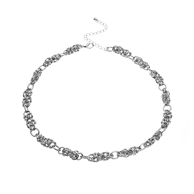 Chunky Silver-Tone Chain Necklace