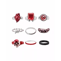 Multi-Pack Body Horror Rings - 9 Pack