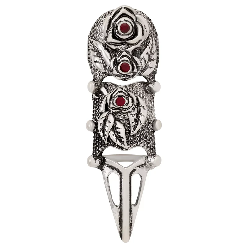 Gothic Red Rose Finger Armor