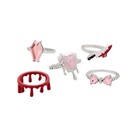Multi-Pack Love and Blood Rings - 5 Pack