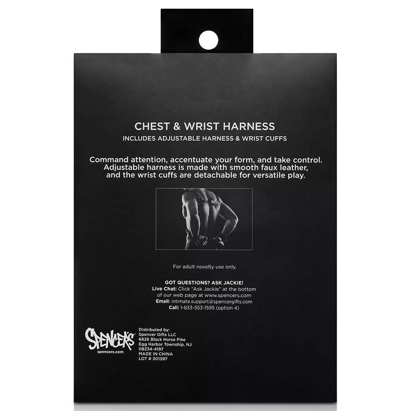 Chest and Wrist Harness Set - Pleasure Bound