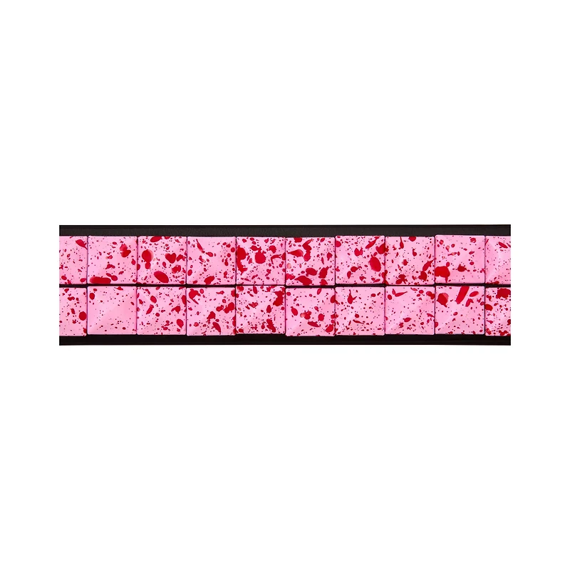 Pink Blood Splatter Pyramid Cuff Bracelet