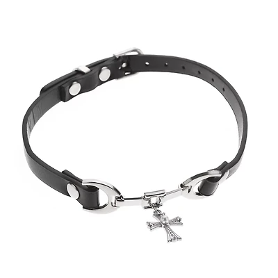 Pearl Cross Choker Necklace