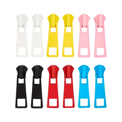 Multi-Pack Colorful Zipper Stud Earrings - 6 Pair