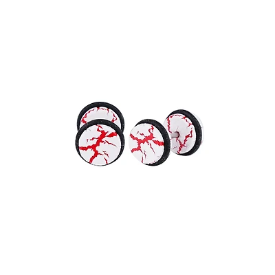 Red and White Crackle Fake Plugs - 18 Gauge