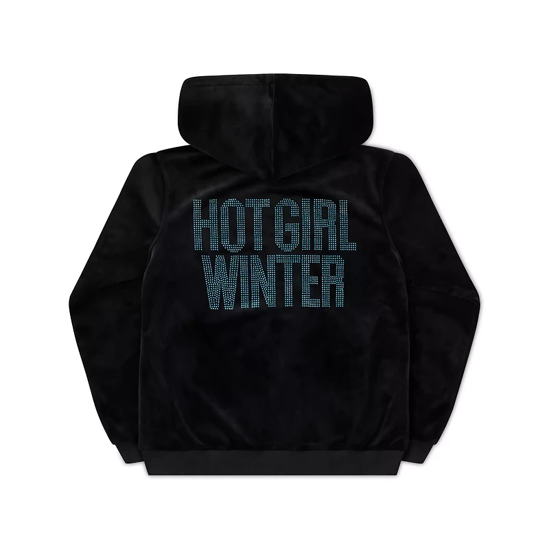 Kayla Malecc Hot Girl Winter Rhinestone Zip Hoodie