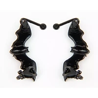 Black Bedazzled Bat Clip-On Ear Cuffs