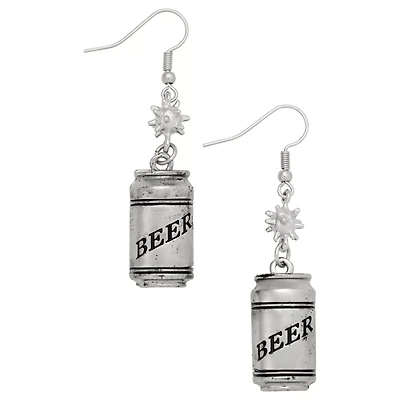 Spiked Beer Can Dangle Earrings