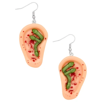Bloody Snake in Ear Dangle Earrings